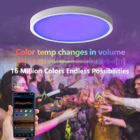 Lámpara De Techo WiFi LED Moderna Nórdica Con Luz Redonda Inteligente Dimmable RGB+CW+WW Compatible Con Alexa Google Iluminación Interior - details 6