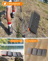 Cargador de teléfono solar 25000mAh, Banco de Energía portátil 3A de carga, Banco de Energía Solar con 4 paneles 2 Puertos de USB-C USB-A 1 Para teléfonos, tabletas, camping, senderism - details 3