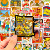 50PCS Pegatinas Retro De Humor Y Anime Con Vibe De Horror De Los Años 70 Para Maletas Skateboard Y Portátil Material Mixto - details 5