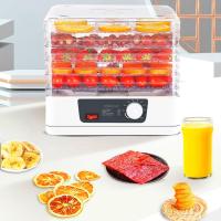 Deshidratador de frutas, máquina deshidratadora de alimentos, 5 bandejas apilables de acero inoxidable, secador de carne seca con secado por aire caliente de 110 V, conservador de alimentos eléctrico para frutas y verduras (blanco) - details 8