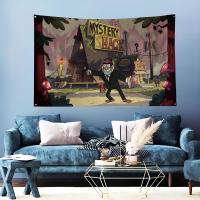 Bandera De Trabajo De Gravity Falls Para Decoración De Habitaciones Y Exterior Material Poliéster Estilo Colgante Sin Personalizar - details 7