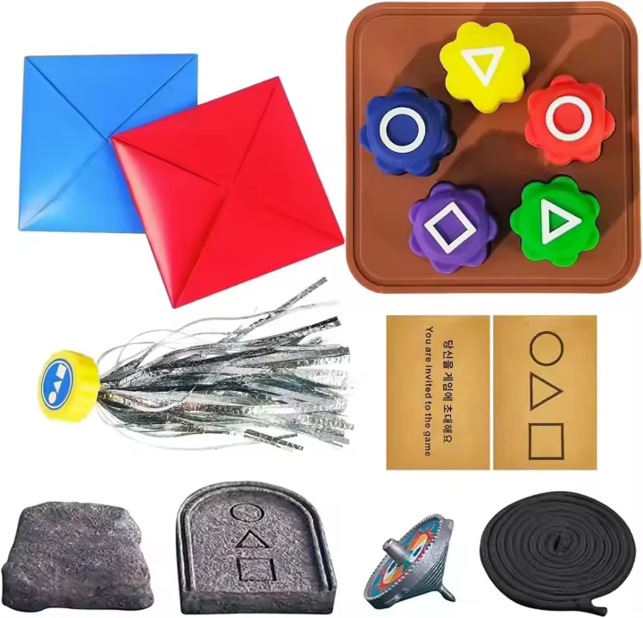 Juego Coreano Gonggi Pack De Juegos Incluye Ddakji Jebi Chagi Biseokchigi Material Plástico Origine China Continental - 1