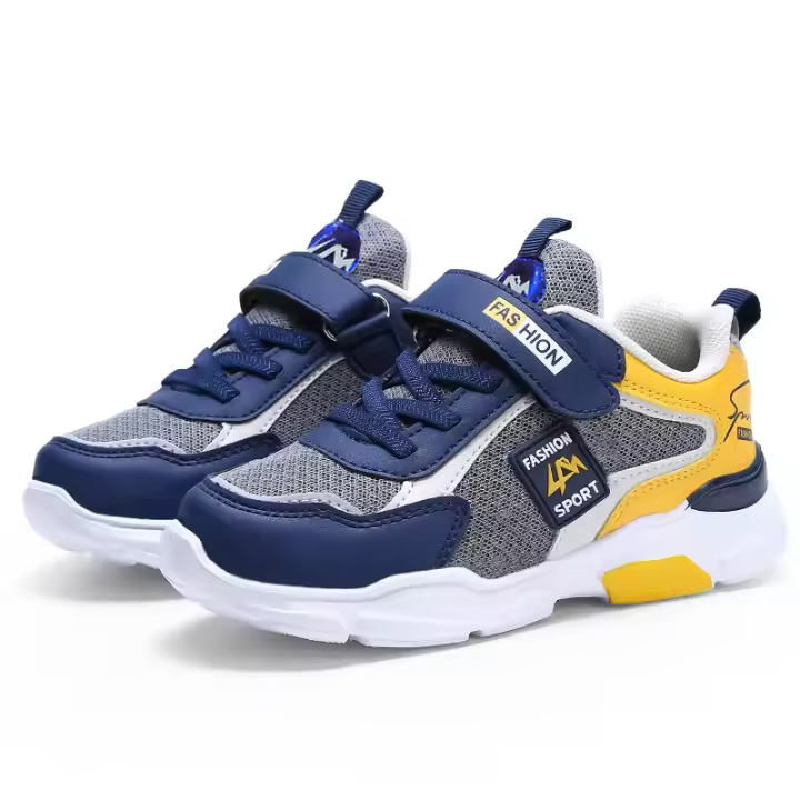 Zapatos Deportivos Para Niños Fashion Transpirable Suela De EVA Ligera Y Cómoda Zapatillas Casual Mesh Tamaño Para Eades 7-13 - 1