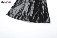 Vestido De Cuero Sintético Sin Mangas Para Mujer Cuello Alto Sólido Estilo Callejero Clásico Largo Cuerpo En Primavera/verano - details 8