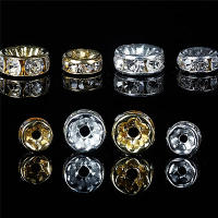 100pcs De 5/7/10mm Discos Redondos De Cristal Con Rhinestone De Acero Inoxidable 316 Para La Fabricación De Joyas Pulsera DIY - details 1