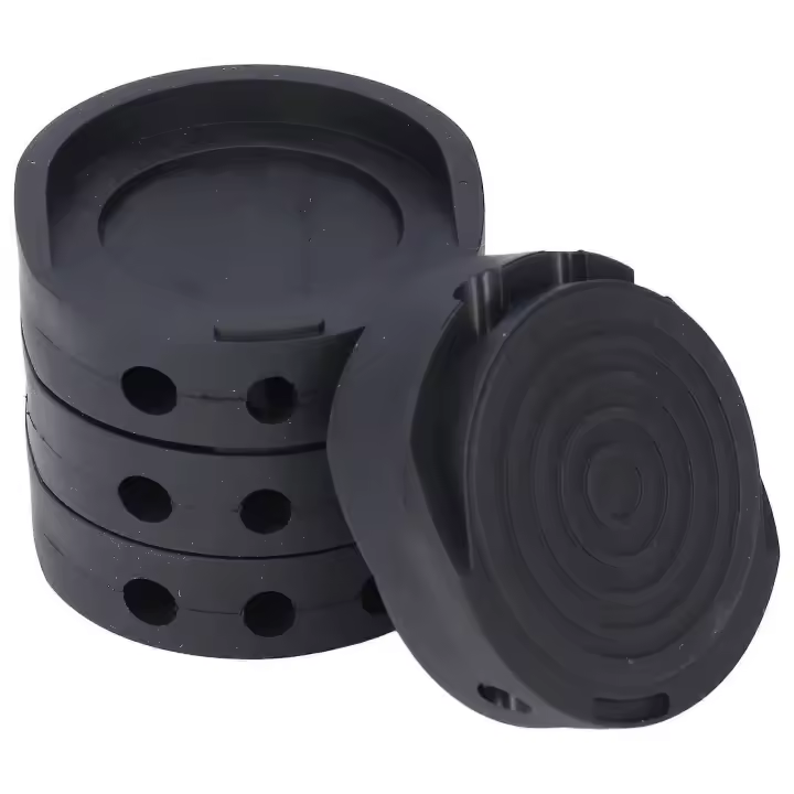 4 alfombrillas de goma antivibración para lavadora, antideslizantes, para patas de muebles del hogar. - 1