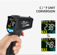 Termómetro Infrarrojo Digital No Contacto Con Láser Portátil Precisión Alta Imagen LCD Alarma De Luz Para Industrial - details 18
