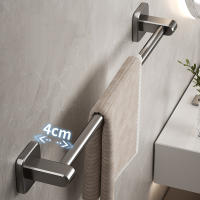 Soporte De Toalla De Baño Sin Perforar Estante De Pies De Baño Soporte De Mangle Para Cocina Y Baño Material Plástico Montaje Por Ensamblaje - details 2