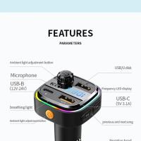 VIKEFON Transmisor FM Bluetooth 5.0 Modulador De Radio Para Coche Con Reproductor MP3 Y Cargador USB Super Rápido De 15W - details 15