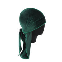 Nuevos Durags De Veludo Unisex Tapete Turban Breathable Sombrero Largo Pirata Cabeza Hip Hop Bandana Para Hombres Y Mujeres - details 8
