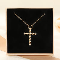 Encanto Collar con colgante de cruz creativo y personalidad de moda para mujer. - details 3