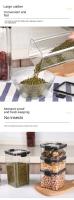 Juego De 5 Jars De Almacenamiento De Alimentos Sellados En Plástico Transparente Organizador De Cocina Multigrano Piletas Pilaables Resistentes Al Calor Y La Humedad Para Granos Secos Y Alimentos - details 5