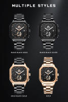 Reloj De Hombre POEDAGAR Moda Luminoso Impermeable Cronógrafo Fecha Reloj De Pulsera Acero Inoxidable Cuarzo Cuadrado Relojes Para Hombres - details 6
