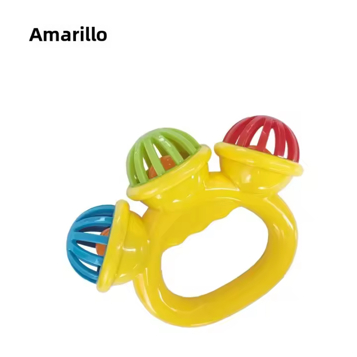 Juguete Sensorial De Campana Para Bebé Recién Nacido 4PCS Juguetes De Agarre Seguros Para Niños De 0 a 24 Meses Material ABS Geométrico - 1