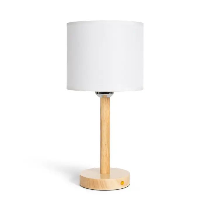 Ledkia Lámpara de Mesa LED Pórtatil Madera con Batería USB Recargable Folgosa Natural - 1
