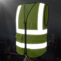 Chaleco De Seguridad Reflectante Para Verano Visibilidad Alta Con Bolsillos Cremallera Para Trabajo Nocturno Y Construcción Sin Mangas Unisex - details 11