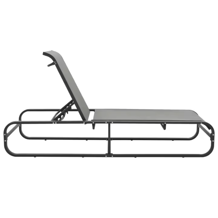 vidaXL Tumbonas con mesa textilene y aluminio Cantidad 1 o 2 Sillas de Exterior Ideal para jardín, playa, piscina, terraza Tumbona Piscina Tumbonas Playa Tumbonas Jardín Exterior - 1