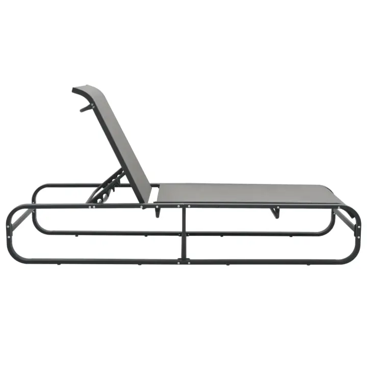 vidaXL Tumbonas con mesa textilene y aluminio Cantidad 1 o 2 Sillas de Exterior Ideal para jardín, playa, piscina, terraza Tumbona Piscina Tumbonas Playa Tumbonas Jardín Exterior - 1