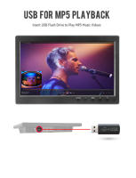 Monitor LCD Portátil KTYDKP 10.1" Con Entrada De Video 2 Canales AV/VGA/HDMI/BNC Pantalla Rotable Con Altavoz USB Para Coche - details 7
