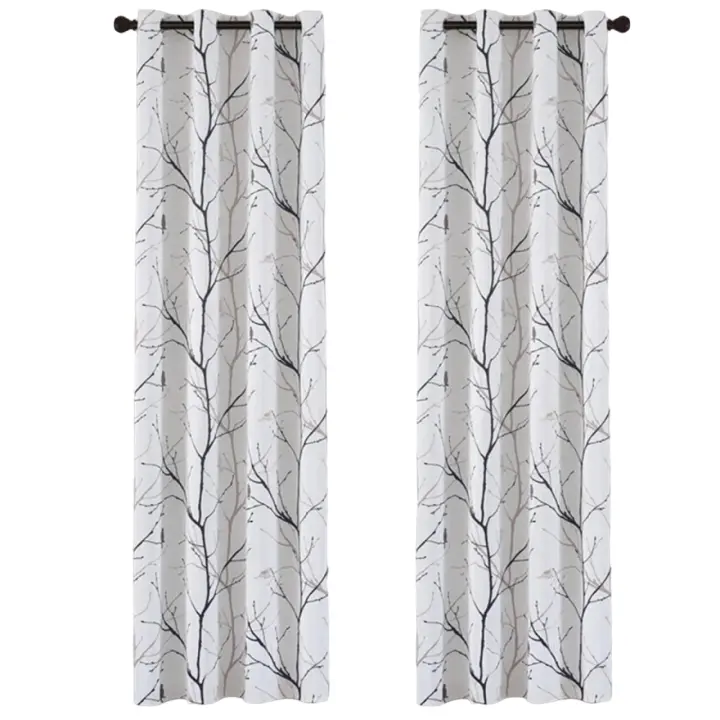Cortinas opacas con ojales, habitaciones, Cortinas, Aislantes, frío y Calorpara salón, patio, cocina y dormitorio, 2 Piezas - 1