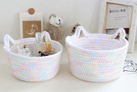 Cesta De Almacenamiento De Tela Algodón En Forma De Oreja De Gato Para Decoración Del Hogar Organizador De Ropa Cosméticos Juguetes Y Lencería - details 5