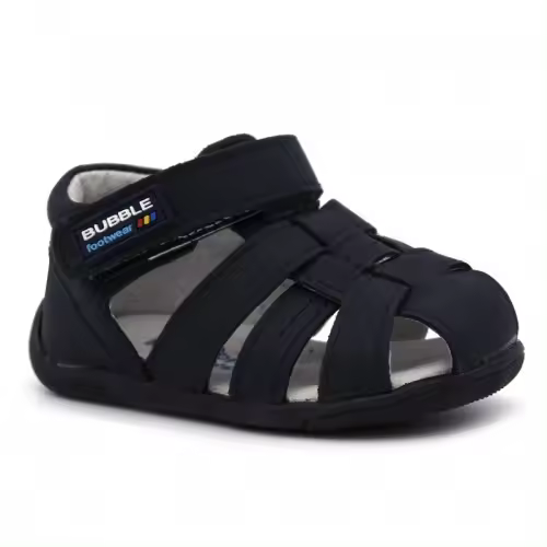 Sandalias piel BUBBLE KIDS C631 con velcro y muy flexibles. - 1
