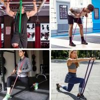 Juego De 4 Piezas De Banda De Resistencia TPE Látex Para Yoga Y Fitness Entrenamiento De Tensión Banda Elástica De Entrenamiento Peso Soportado Conjunto De Entrenamiento De Resistencia - details 3