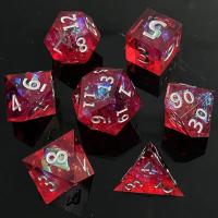 Juego De 7 Dados De Resina En Formas Poliedras Multicolor Para Juegos De Mesa Y Decoración Del Hogar Juguete De Rol Para Niños Y Adultos - details 7