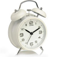 Reloj De Alarma De Bola Doblemente Con Silbato De 4 Pulgadas Marco De Metal Pantalla 3D Con Luz Trasera Operado Por Batería Para Escritorio En Casa Y Oficina - details 11