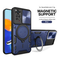 Funda Protectora Magnética Magsafe Para Xiaomi Redmi Note 11 pro 11E pro Con Anillo Metálico Y Protección De Cámara Cubierta Hybrída Para Note 11s 11A - details 12