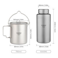 Botella De Deporte De Titanio Tomshoo 1L a Prueba De Fugas Single-layer Ultraligera Para Camping Y Exteriores 750ml Taza Pot Drinkware - details 4