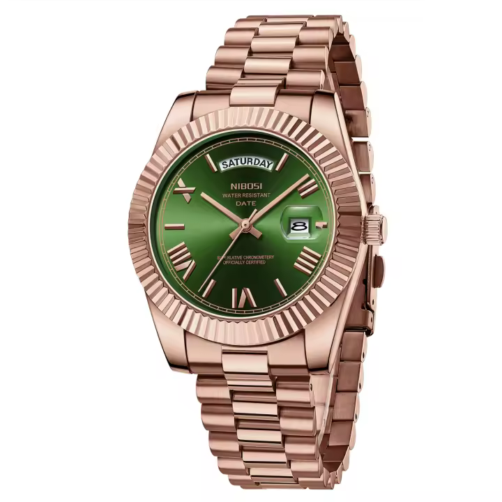 Reloj De Cuarzo Para Hombre NIBOSI Marca Top Lujo Acero Inoxidable Impermeable Luminoso Con Fecha Y Día De La Semana Moda Reloj Hombre - 1