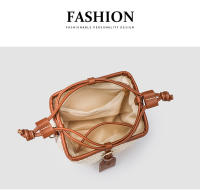 Nuevo bolso de paja, bolso de cubo de fantasía para vacaciones, bolso tejido de moda de verano para mujer, bolso bandolera pequeño - details 0
