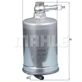Filtro Combustible KL 599 MAHLE - Alta Eficiencia Filtrado - Mayor Durabilidad - Mejora Eficiencia Combustible - Fácil Instalación - 1