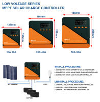 Controlador De Carga Solar EASUN MPPT Con Regulador De Batería 12V 24V Entrada PV 100VOC Ajuste De Tensión Y Corriente Máxima 60A 50A 40A 30A 20A 10A - details 4