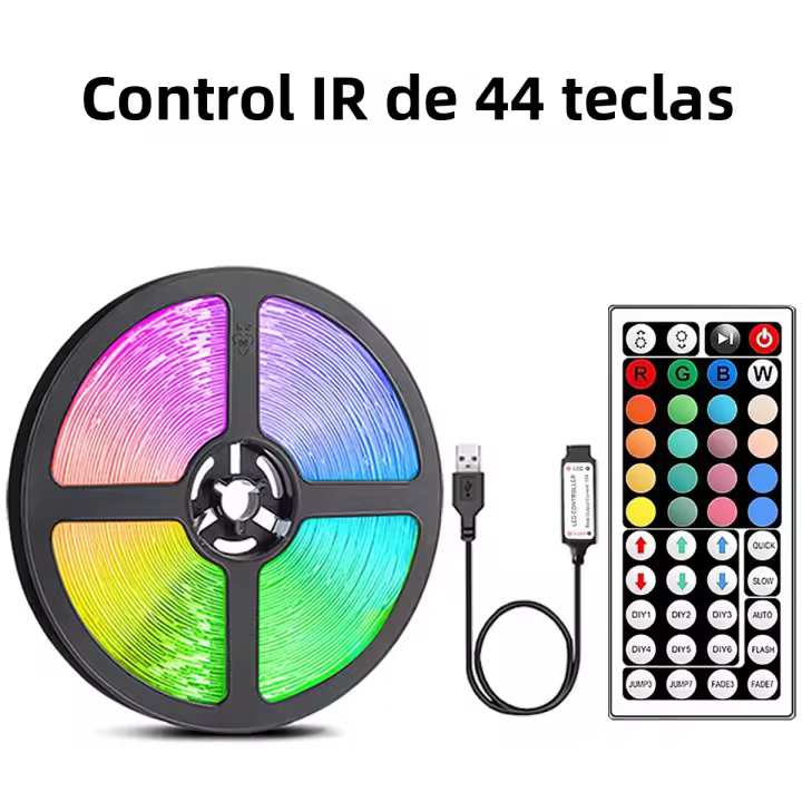 Tiras LED RGB Con Control Remoto Para Decoración De Habitaciones Y Fiestas Luz De Pared Para TV Y Ambiente Doméstico - 1