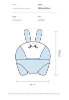 Frijol Azul almohada de escape de terciopelo Bebe inclinado a dormir Bebe Avión Cabeza para prevenir vómitos - details 5