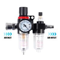 AFC2000 Regulador De Presión De Aire Para Compresor Separador De Aceite Y Agua Elemento Filtro De Cobre Con Atomizador Lubricante - details 1