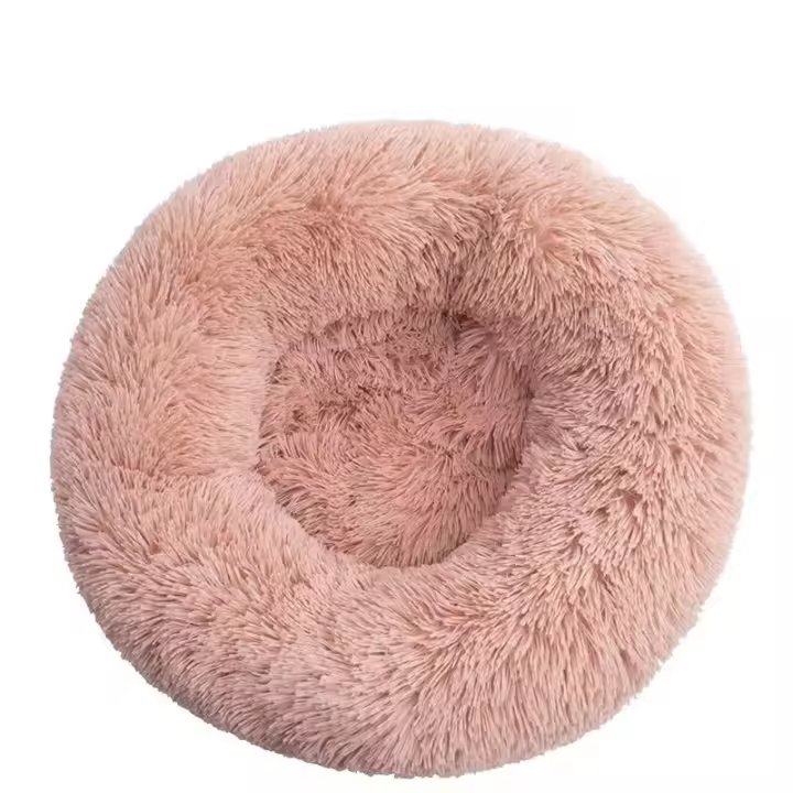 Cama para gatos, cojín mullido, suave y lavable para perros y gatos (rosa carne, 60 cm), Sunny - 1