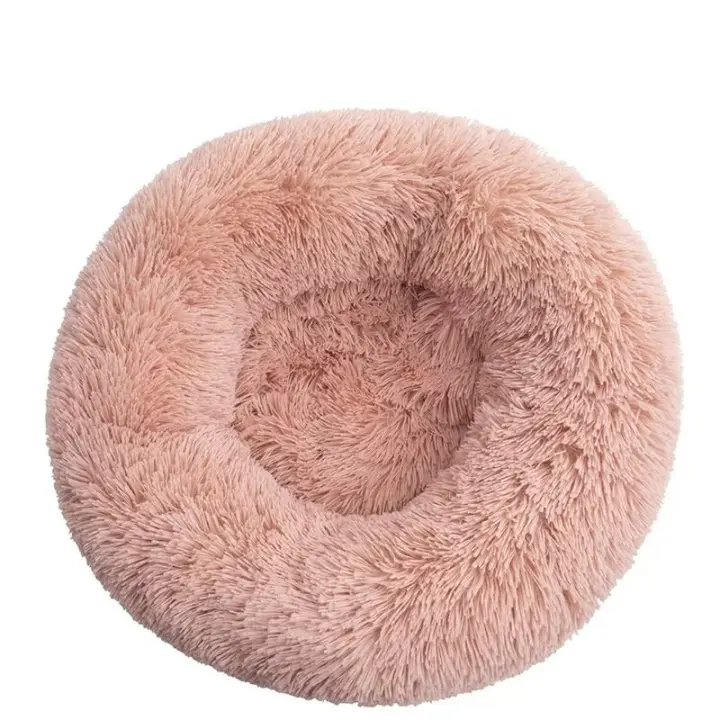 Cama para gatos, cojín mullido, suave y lavable para perros y gatos (rosa carne, 60 cm), Sunny - 1