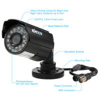 Cámara Analógica Bullet 200TVL Con 24 Lámparas IR Visión Nocturna Sensor CMOS Tamaño 1/3'' IR-CUT Impermeable Para Seguridad Doméstica Sistema PAL - details 2