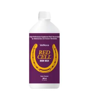 Vetnova Suplemento para Equinos RED CELL 900 Ml - Mejora Resistencia y Rendimiento - 1