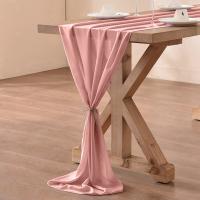 Corredor De Mesa De Tela De Organza 30cm X 300cm Estilo Bohemio Romántico Para Bodas Cumpleaños Y Decoración De Mesa De Valentine's Day - details 1