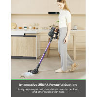 Escoba Aspiradora Sin Cable Mascotas Sofa Vactidy V8 Pro, 25kPa succión , Aspiradora de mano Inalambrica coche，sistema filtración ciclónica, depósito polvo 500ml, pantalla táctil LED, cabezal cepillo rotatable 180°, 35 minde autonomía limpia tapicerias - details 8
