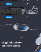 1 Par De Plantillas De Zapatilla Antideslizante Absorbente De Choque Transpirable Absorbe Sudor Alivia La Fatiga De Las Piernas Aumenta La Altura Plantillas De EVA Para Hombres - details 4