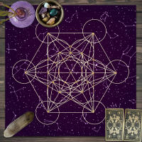Mantel De Tela Para Cartas De Tarot 1pc Decoración De Juego De Cartas Pagan Con Fases De Luna Y Flores Estilo Pagan Para Atril Y Brujería - details 43