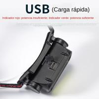Linterna Frontal COB Con Batería 18650 Integrada Recargable Por USB Para Camping Pesca Y Escalada Luz Portátil Impermeable - details 3