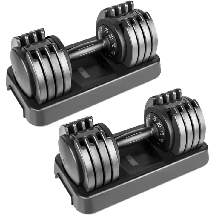 Clover Fitness - Mancuernas ajustables (2 x 25kg) - 1