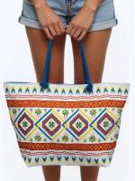 MEJORADA KD-2305 Bolso de Playa - Tote Bag Súper Grande 60x40x20CM con Diseño Étnico Colorido, Ideal para Playa, Compras y Vacaciones - details 6