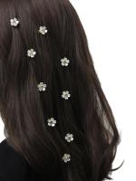 Clips Para El Pelo Pequeños Y Elegantes Accesorios Florales Para El Cabello Clips De Algodón Estilo Lateral Para Mujeres - details 0